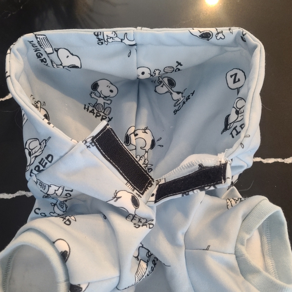 Nwot Snoopy Light Blue Dog Hoodie. Small, Fits Like A Medium - Picture 6 of 10